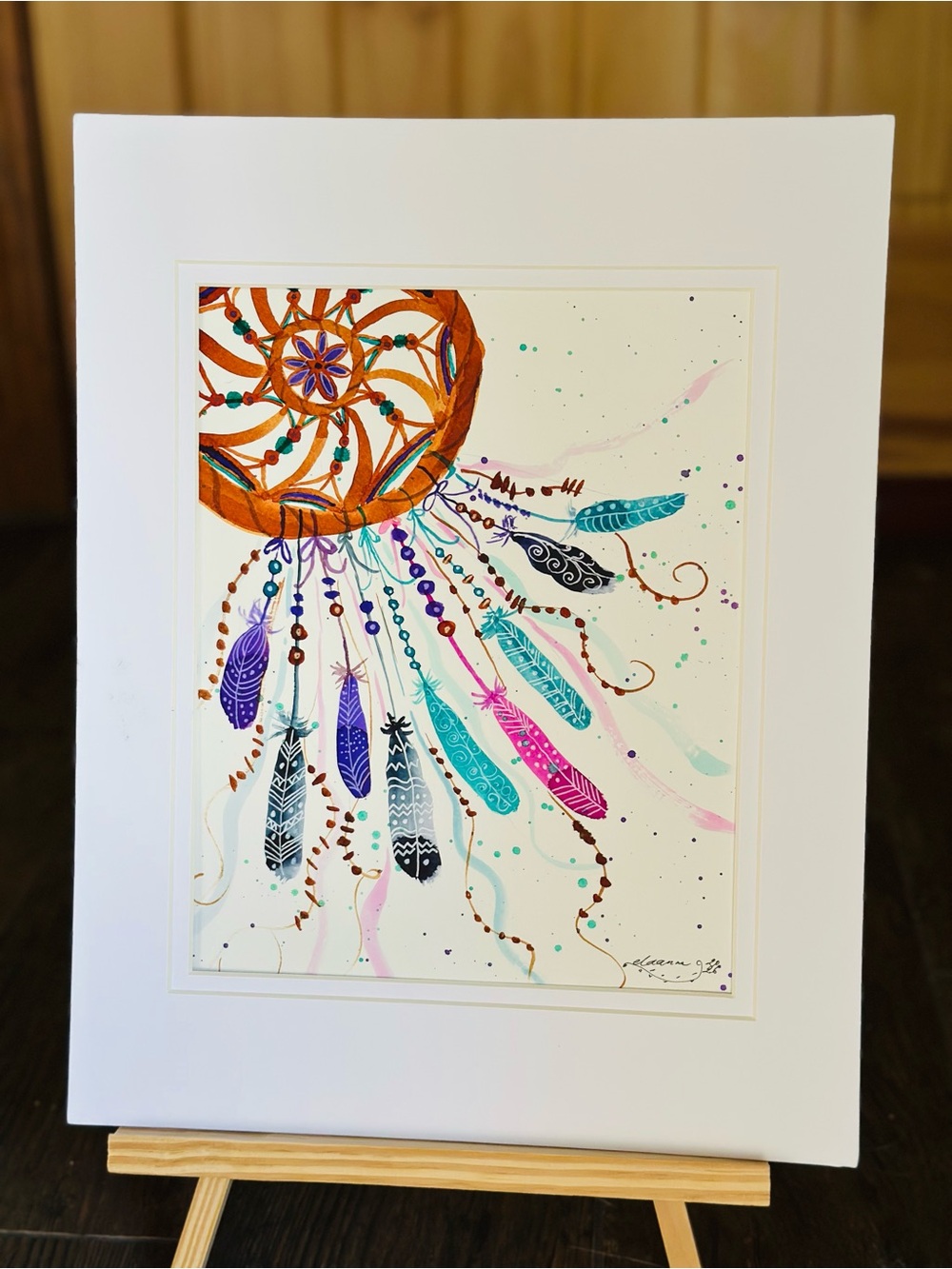 Handmade New Watercolor Painting: Dream Catcher - Picture 2 of 6